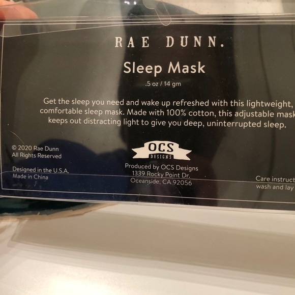 NIB RAE DUNN SLEEP MASK - Picture 2 of 2